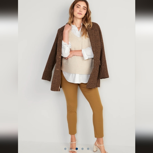 Maternity Full Panel Pixie Ankle Pants (Mustard Yellow) - Picture 1 of 5